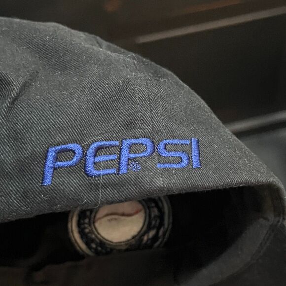 Vintage Pepsi Cola Snapback Hat Big Logo Black - Picture 4 of 8